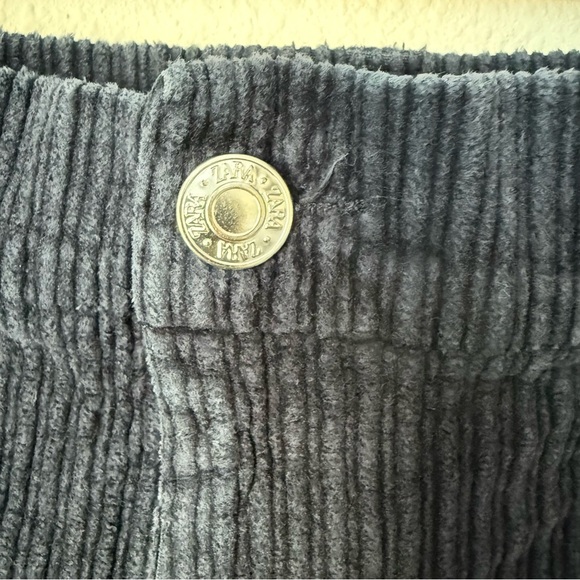 Zara Black Wide Leg Corduroy Pants - Picture 5 of 5